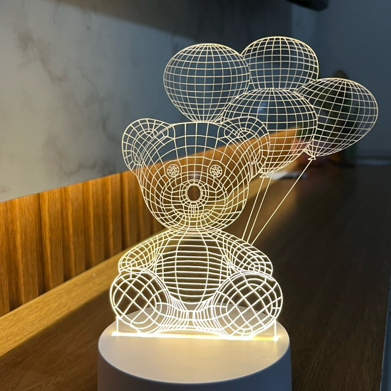 Luminária LED Personalizada Pai – Acrílico 3mm Gravado a Las