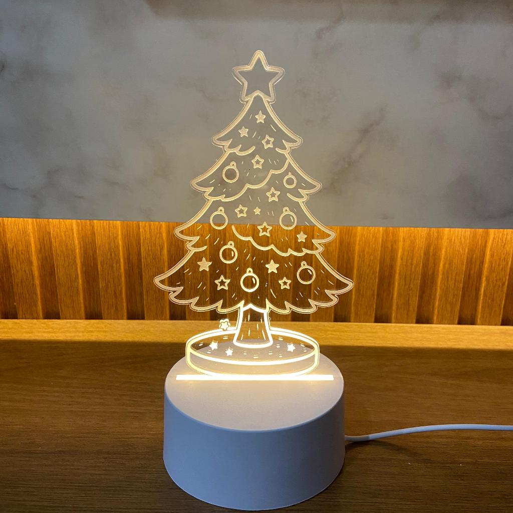 Luminária LED Árvore de Natal com Nomes Personalizados | Pre