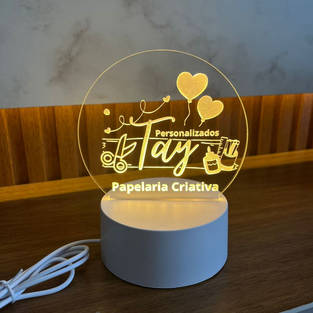 Luminária Personalizada LED USB | Presente Criativo com Logo