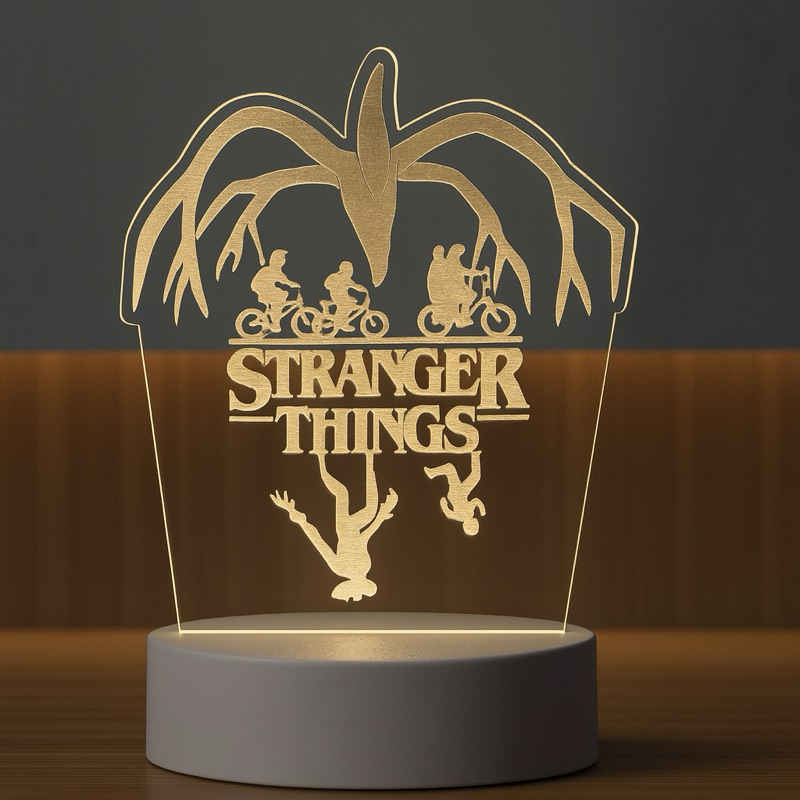 Luminária Stranger Things LED • Presente Criativo Geek • Acr